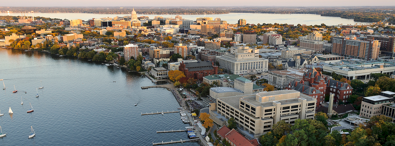 View of the Lake Mendota shoreline.