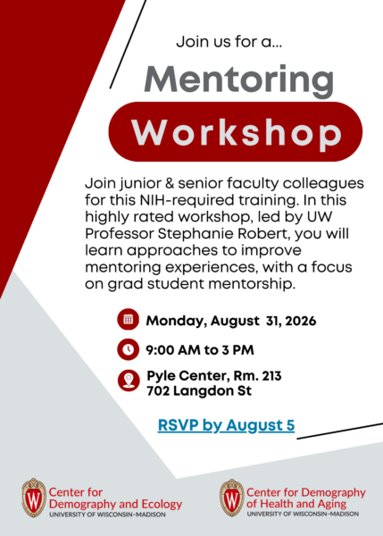 Invitation to August 31, 2026, Mentoring Workshop